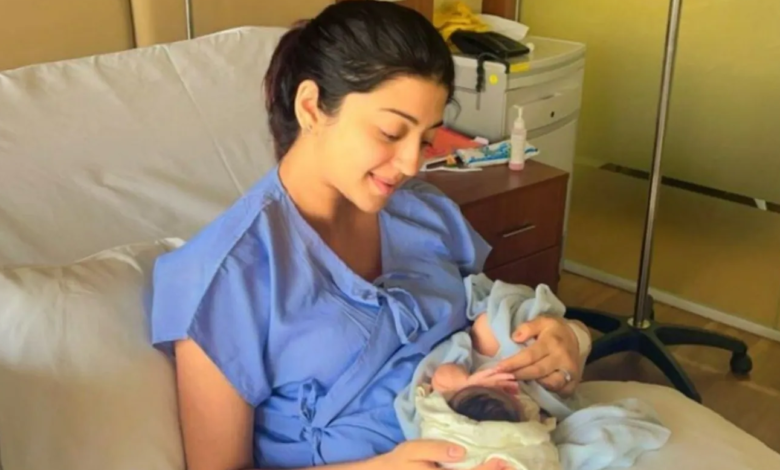 Pranitha Subhash With Her New Born Baby Girl