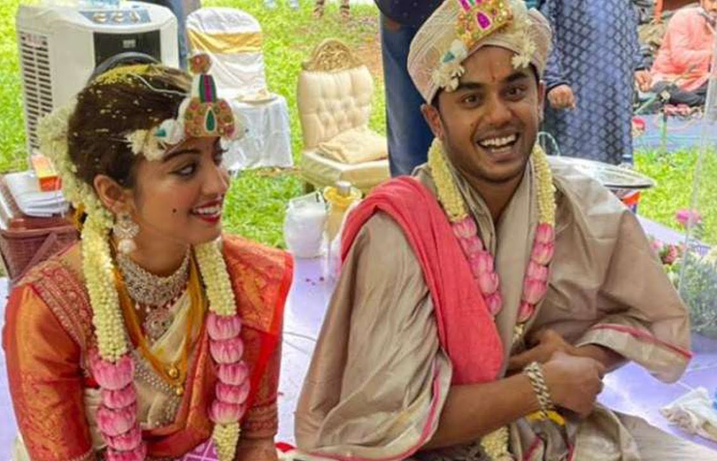 Pranitha Subhashand and Nitin Raju Marriage Photo