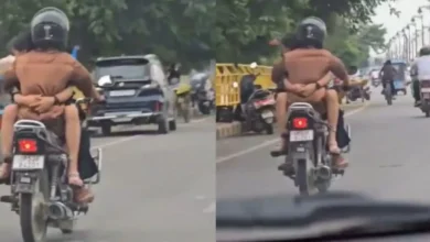 couple motorcycle viral video