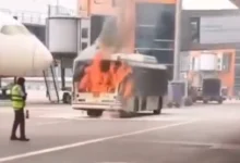 Delhi Airport bus fire
