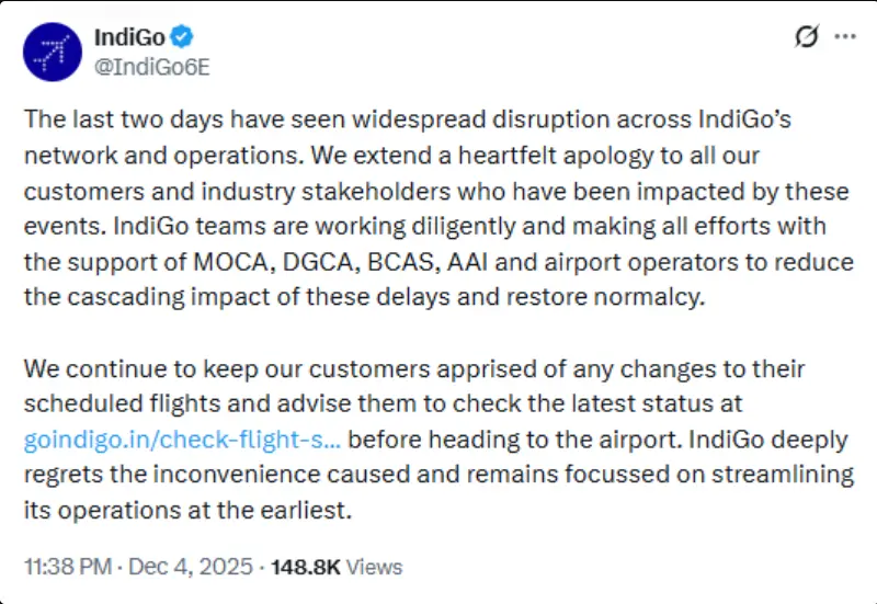 IndiGo cancels flights