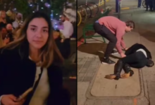 Woman in viral bar fight